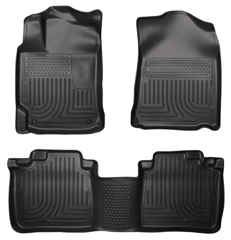 Lexus ES350 Floor Liners - Front & 2nd Seat - Husky Liners - WeatherBeater - Black - 2013